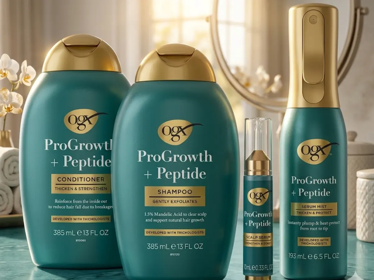 Score FREE OGX Shampoo & Conditioner (ProGrowth + Peptide)