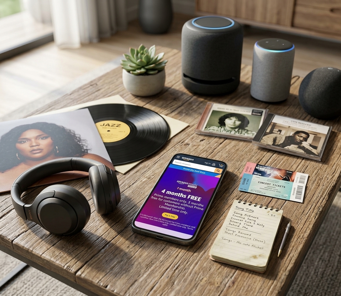 Act Now: 4 Months FREE Amazon Music Unlimited — free sample: Unlimited for a limited time! Stream millions of songs, playlists, and more. Sign in to your Amazon