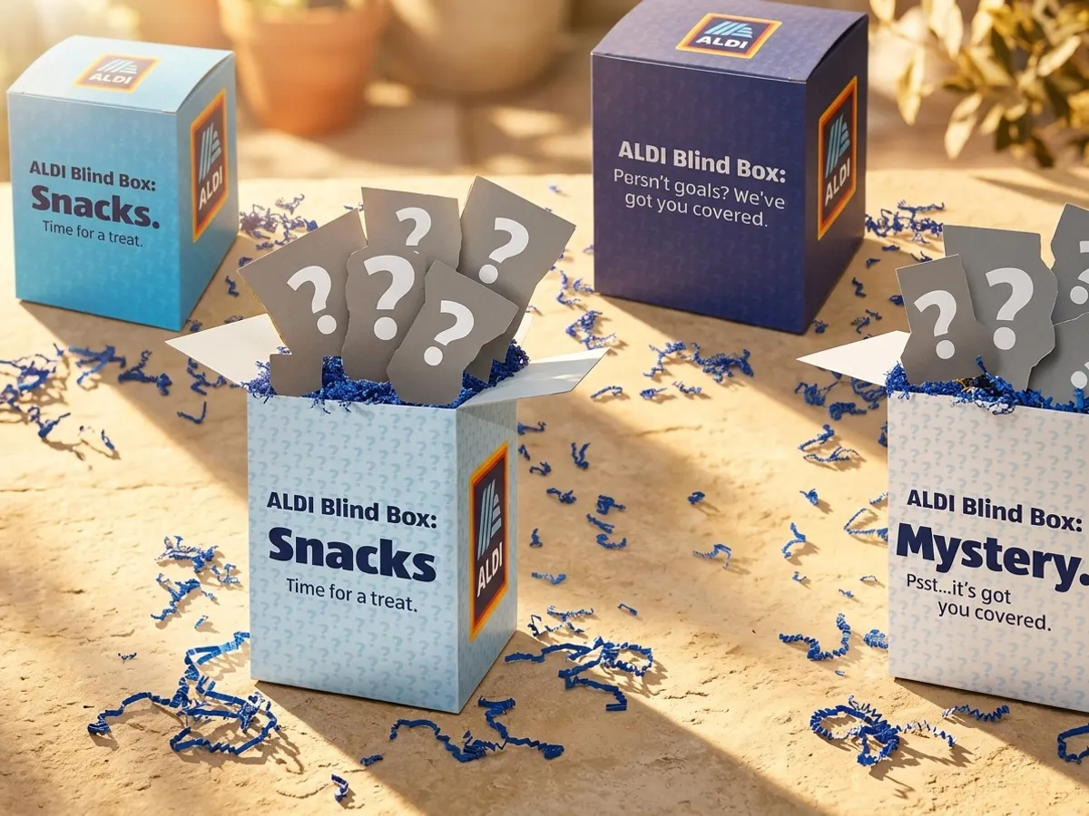 ALDI Blind Box on June 22 - 25th — free sample: Look, I usually dig through dumpsters for perfectly good stuff, but even *I* know a free ALDI Blind 