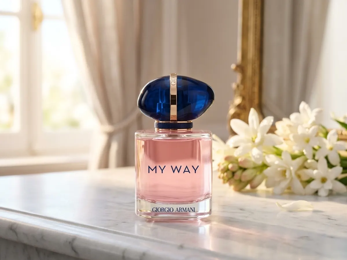 Armani My Way Perfume — free sample: Armani My Way Perfume? Honey, your current signature scent is "desperation and whatever that smudge