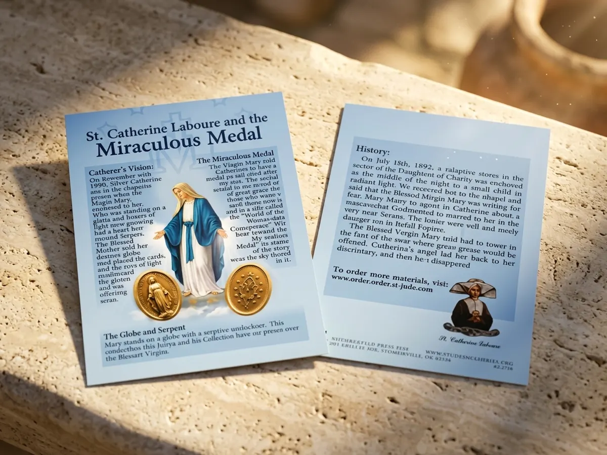 Blessed Miraculous Medal with Story Card — free sample