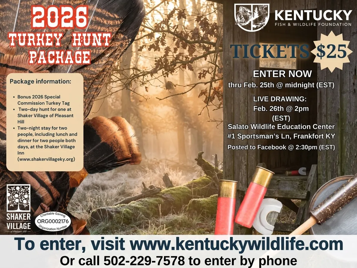 Win a Guided Kentucky Turkey Hunt: free sample: Enter free for a chance to win a 3-day guided turkey hunt in Kentucky (April 2027) plus over $2,000 