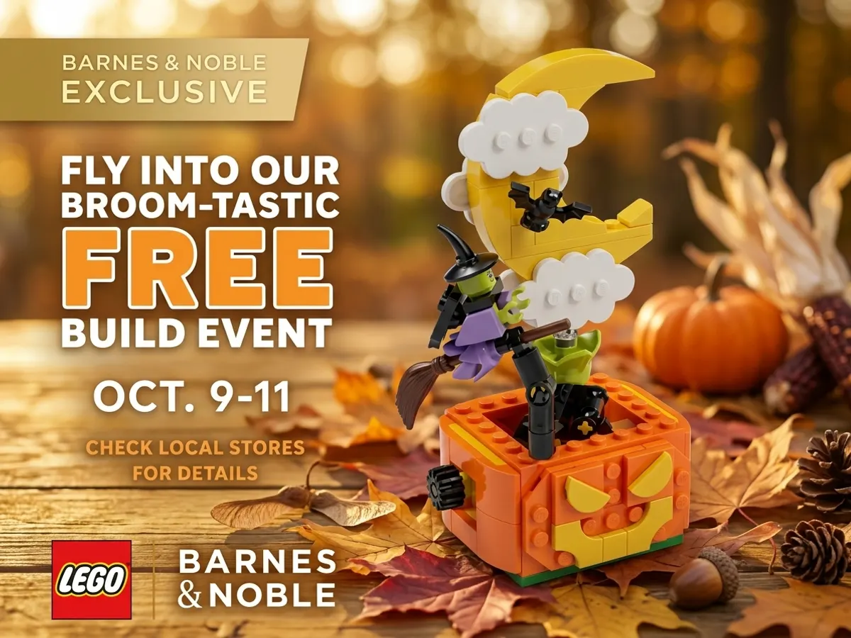 LEGO Halloween Build Event at Barnes & Noble — free sample: Barnes & Noble's hosting free in-store LEGO Halloween Build events October 9th–11th for kids 10+. No