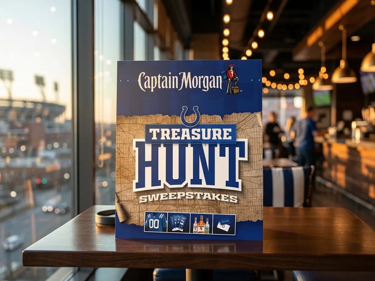 Win Colts Gameday Package with Captain Morgan: free sample: Enter to win a gameday experience worth about $6,000: four tickets to the Colts vs. Cincinnati game,