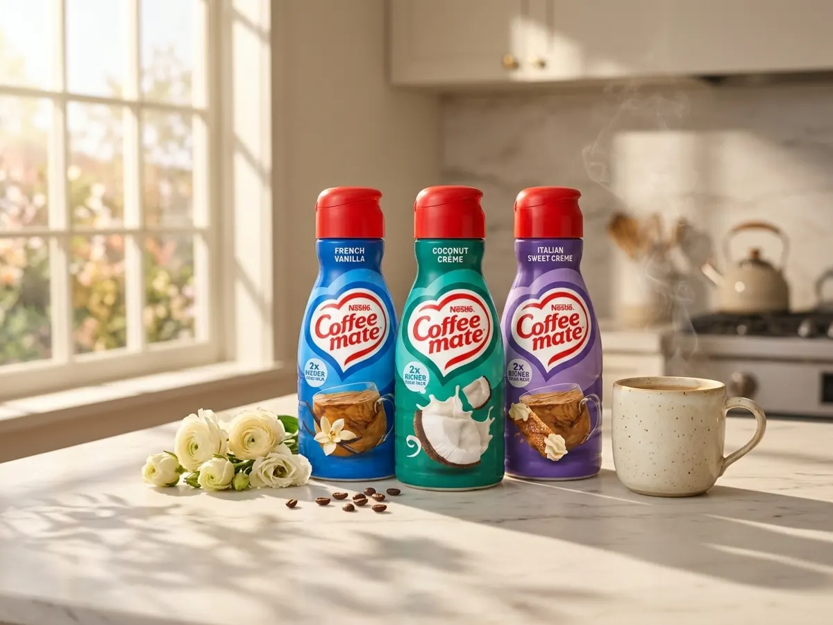 Win a Year of Groceries from Coffee mate: free sample: Free daily entry to win groceries for a year, a year's supply of Coffee mate creamer, or exclusive m