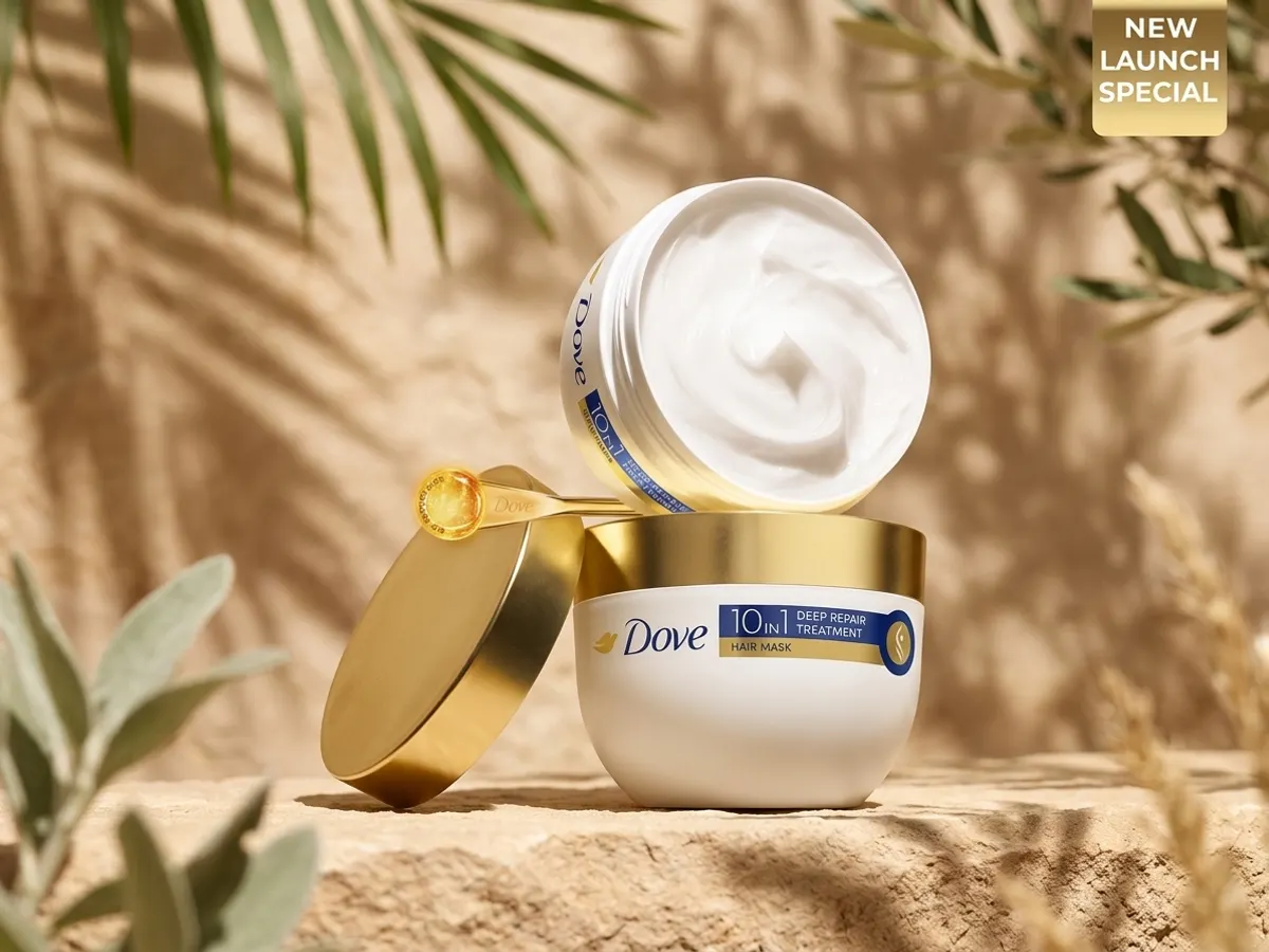 Dove 10-in-1 Cream Hair Mask — free sample: Dove wants your curls to look bouncier than your bank account after rent, so they're mailing out 150