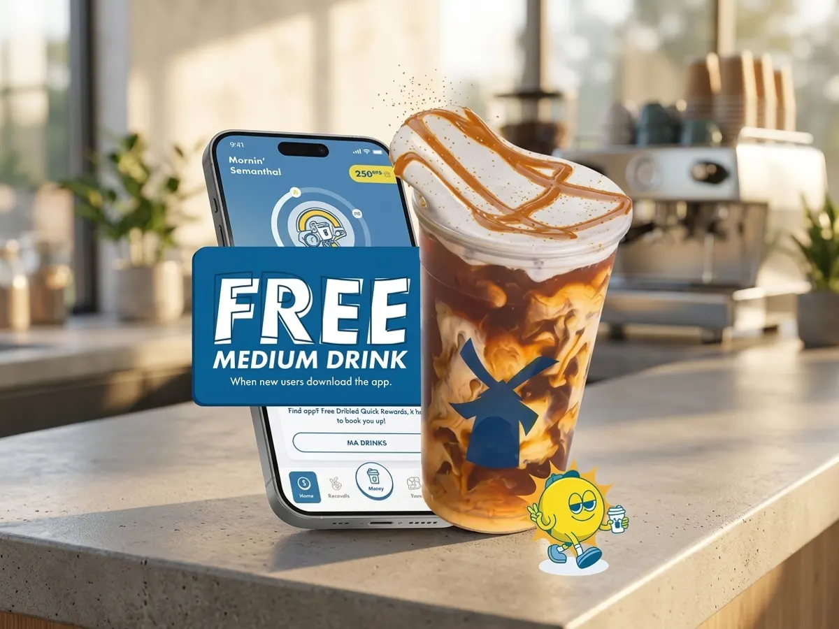 Dutch Bros free medium drink for new rewards members, free sample