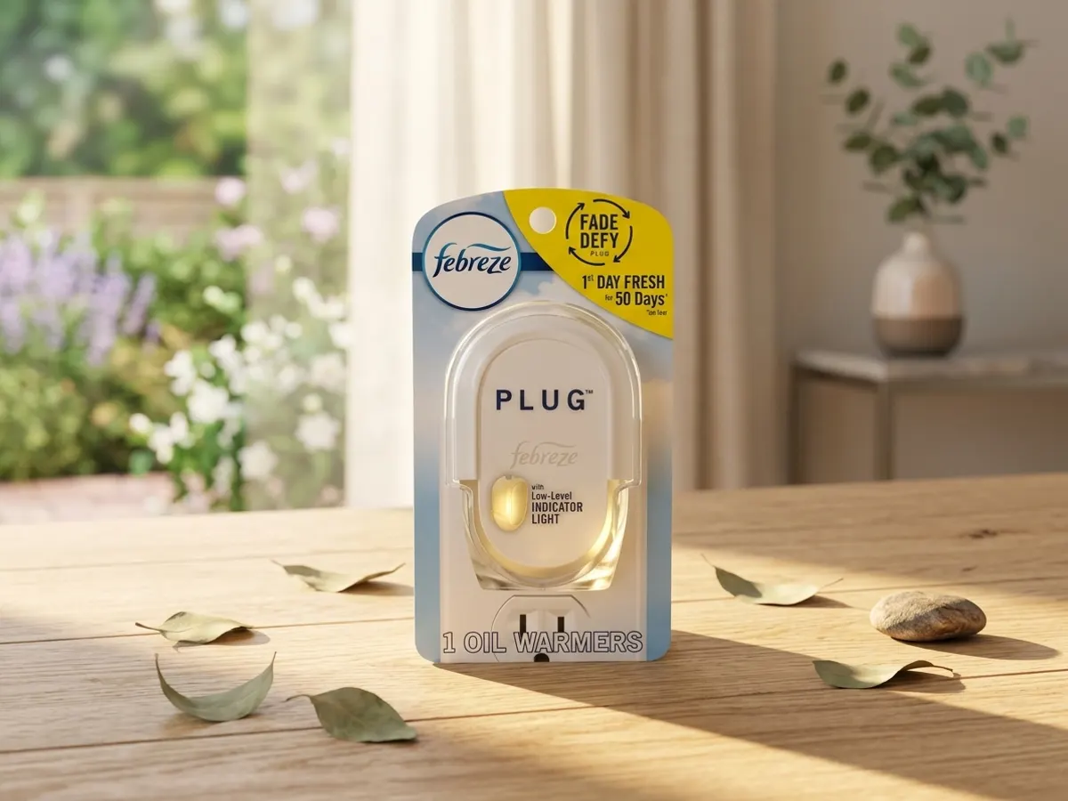 Febreze Fade Defy Plug-In Air Freshener — free sample: Febreze's 50-day scent plugin is yours for *nothing* if you clip the digital coupon at Walgreens—it