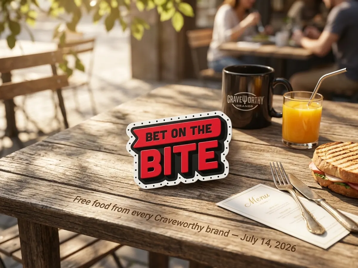 Food at Select Restaurants on July 14th — free sample: Ready to shamelessly grub? Score a FREE signature bite at select Craveworthy Restaurants on July 14t