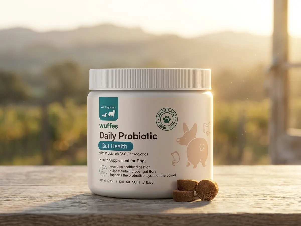 Full-Size Wuffes Daily Probiotic for Dogs - $39 Value — free sample: My dog's gut health is probably better than mine, but who cares when you can snag a FULL-SIZE Wuffes