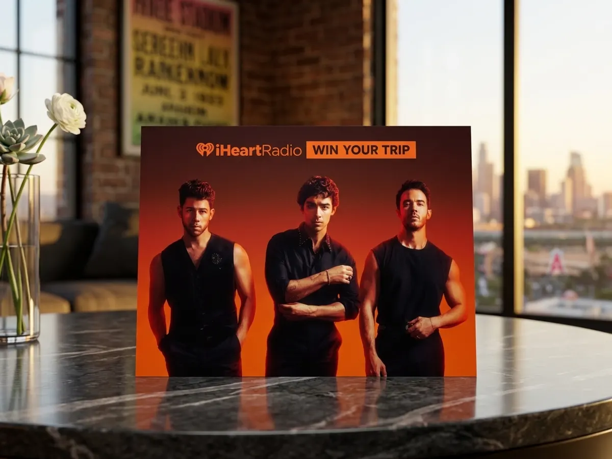 Win a Jonas Brothers Trip to Anaheim: free sample: iHeartRadio is giving away a two-person VIP experience with the Jonas Brothers in Anaheim, complete 