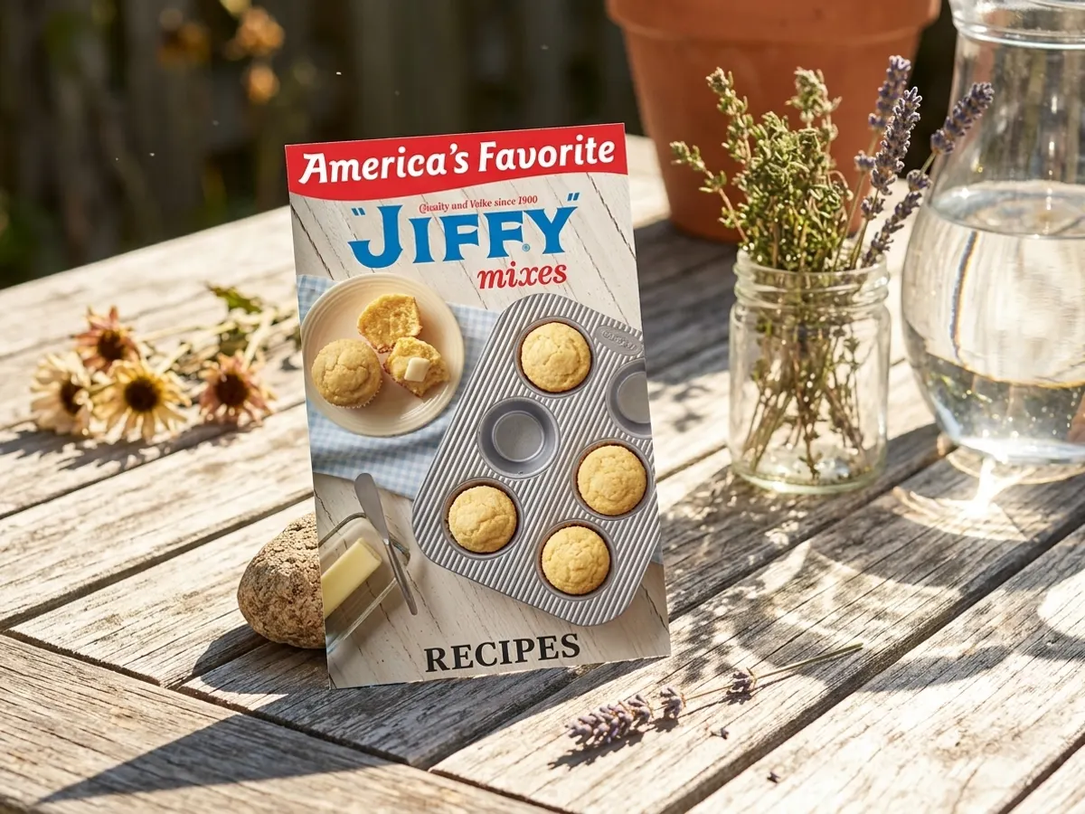 Jiffy Baking Mix Recipe Book — free sample: A free printed cookbook full of "JIFFY" mix recipes, old favorites and new ones, mailed straight to