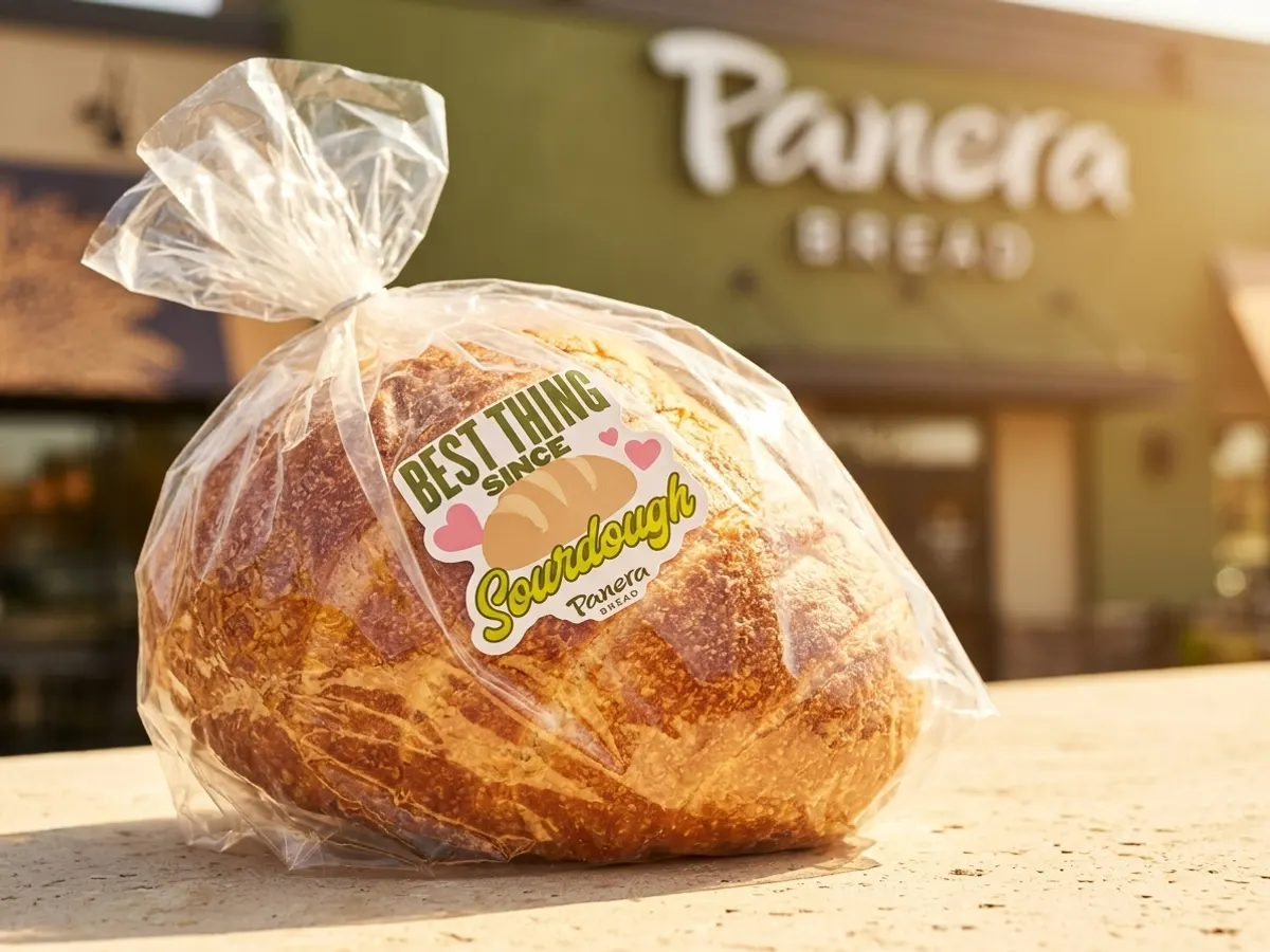 Loaf of Sourdough at Panera Bread on July 9th — free sample: On July 9th, Panera's giving away 13 FREE sourdough loaves and stickers per store. If you're not pla