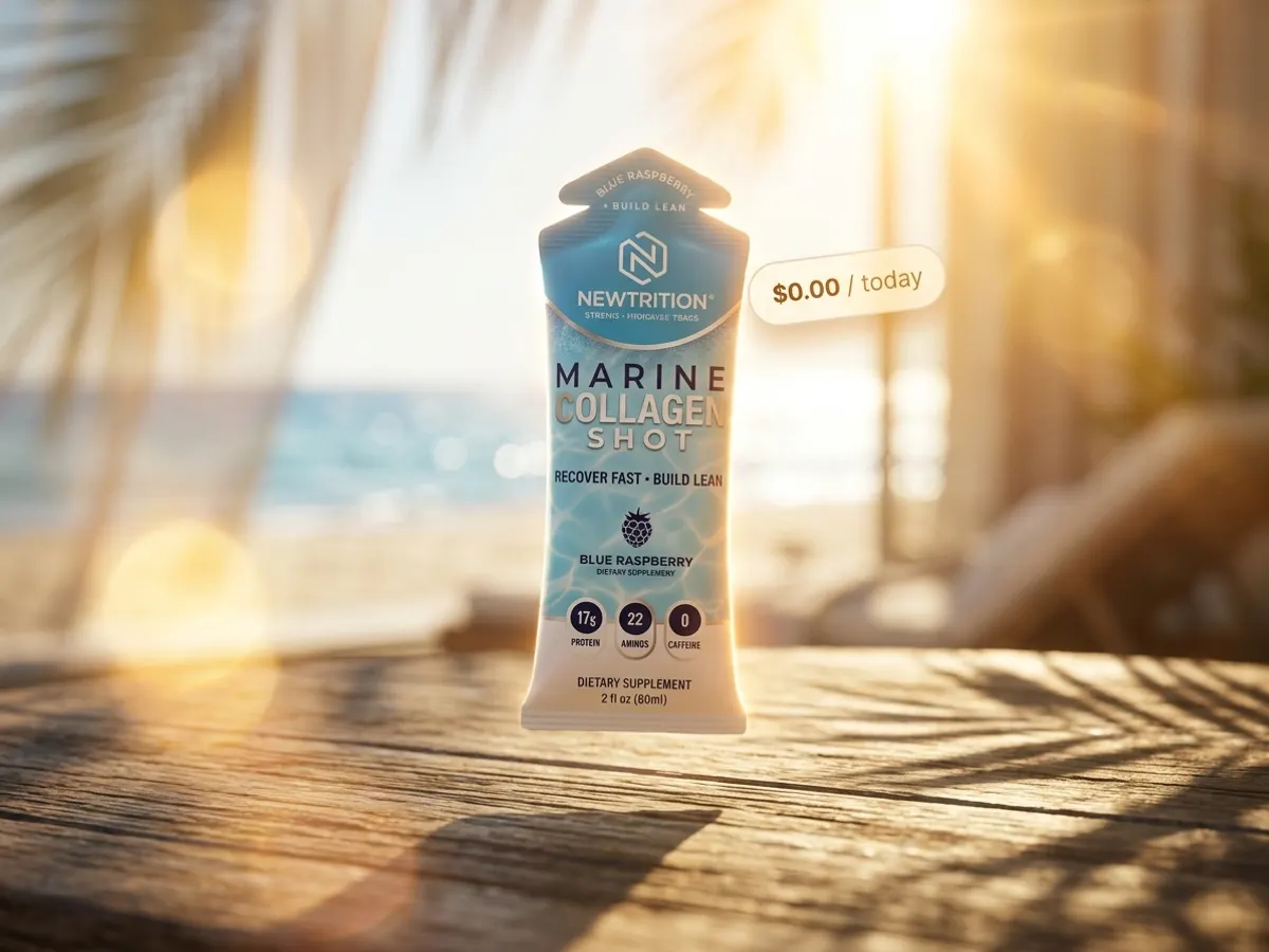 NewTrition Marine Collagen Sample Pack — free sample: Wild-caught marine collagen in a single-serving pouch—no credit card, no subscription, ships free. P
