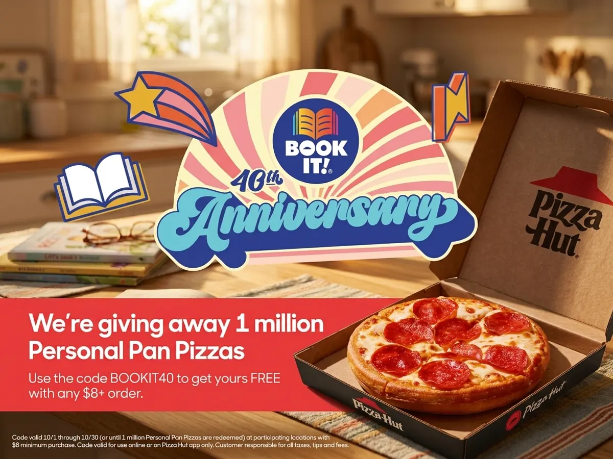 Pizza Hut Personal Pan Pizza for Anyone with a Book It! Button on June 10th — free sample: Alright, you still have that crusty old Book It! button, right? Good. On June 10th, march your proud