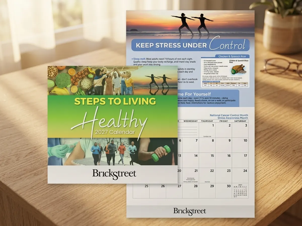 2027 Steps to Living Healthy Wall Calendar — free sample: Snag a free 12-month wall calendar packed with wellness tips and healthy recipes for 2027. Just fill