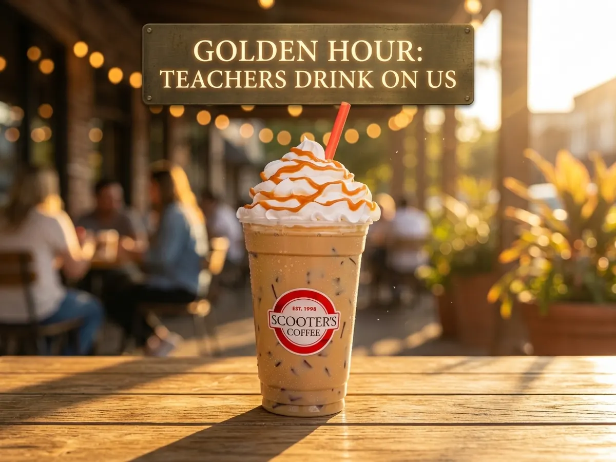 Free Medium Drink for Teachers at Scooter's Coffee — free sample: Teachers, Scooter's is buying you a caffeinated hug on September 9th—any medium drink from their men
