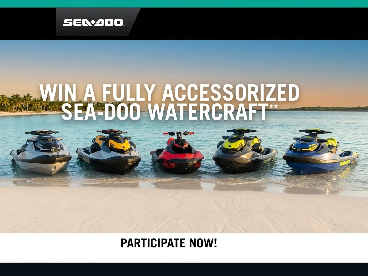 Win a Fully Accessorized Sea-Doo Personal Watercraft: free sample: Enter to win a customized Sea-Doo personal watercraft with up to $20,000 in accessories of your choi