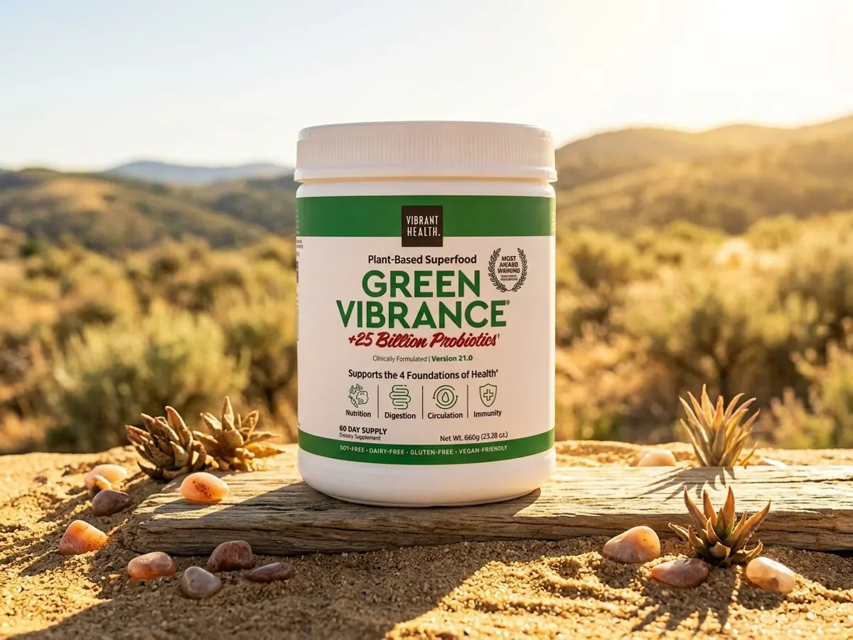 Vibrant Health Green Vibrance — free sample: Your diet of instant ramen and existential dread needs a reset. Snag a *free sample* of Vibrant Heal