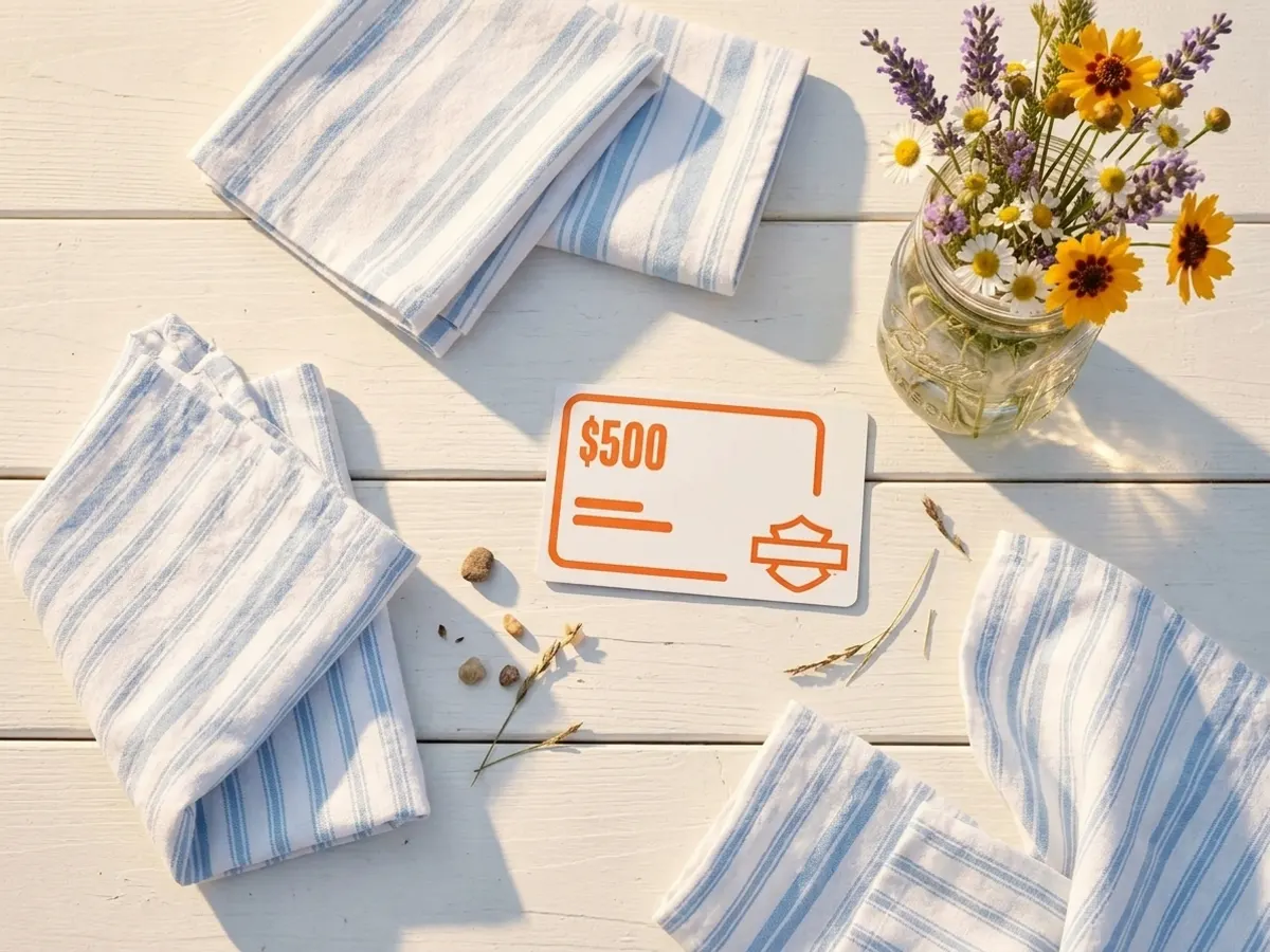 Enter Daily for a FREE $500 Harley-Davidson Gift Card: free sample: Get entered into a daily drawing for a $500 H-D Gift Card when you use your Harley-Davidson Visa car