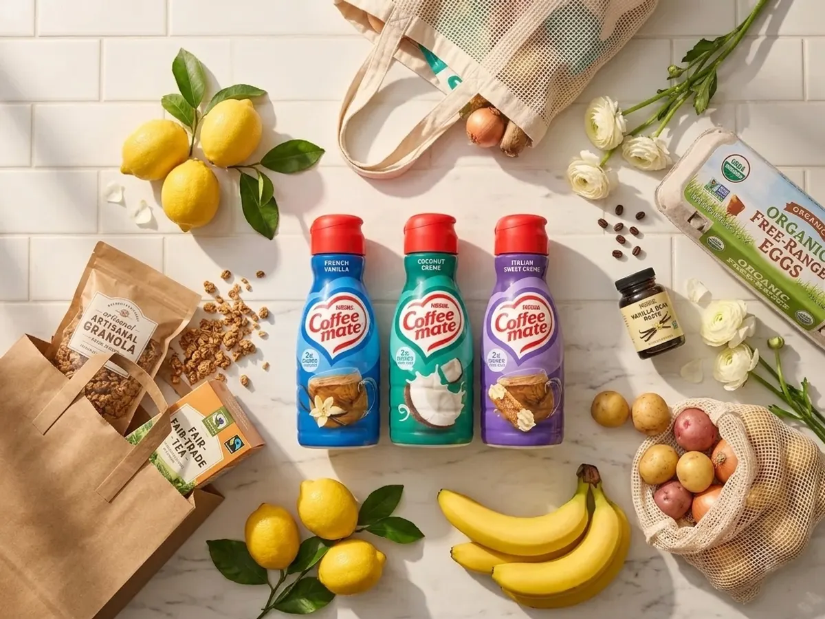 Claim a FREE Year of Groceries from Coffee mate Sweepstakes: free sample: Enter daily for your chance to win a year's supply of groceries, a year's worth of Coffee mate cream