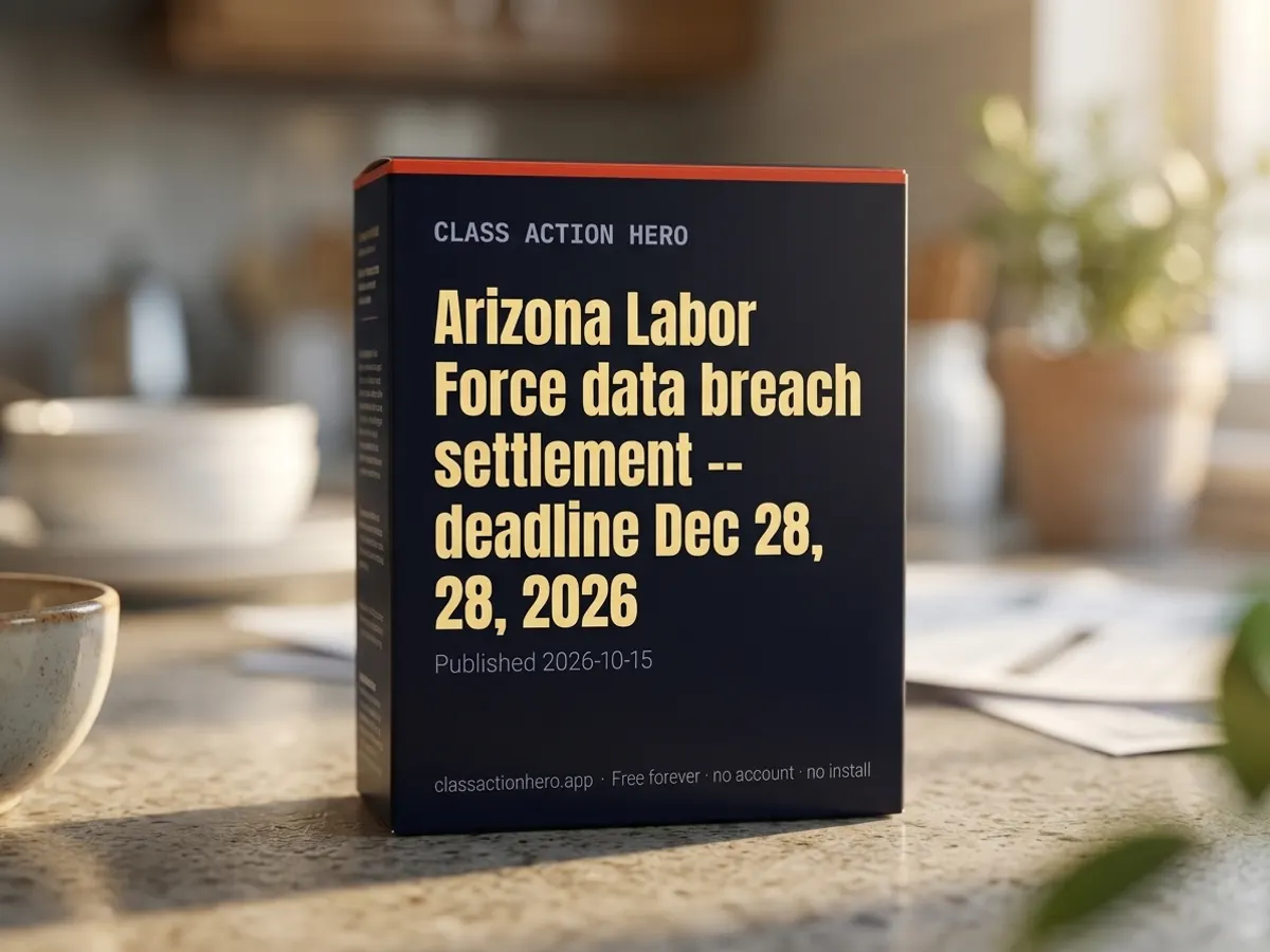File a Claim in the Arizona Labor Force Data Breach Settlement: free sample: If your personal information was compromised in the January 2023 cyberattack affecting Arizona Labor