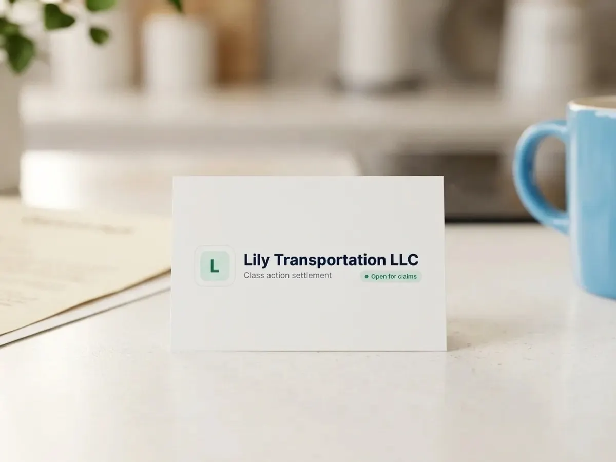 File a Claim in the Lily Transportation Washington Settlement, free sample
