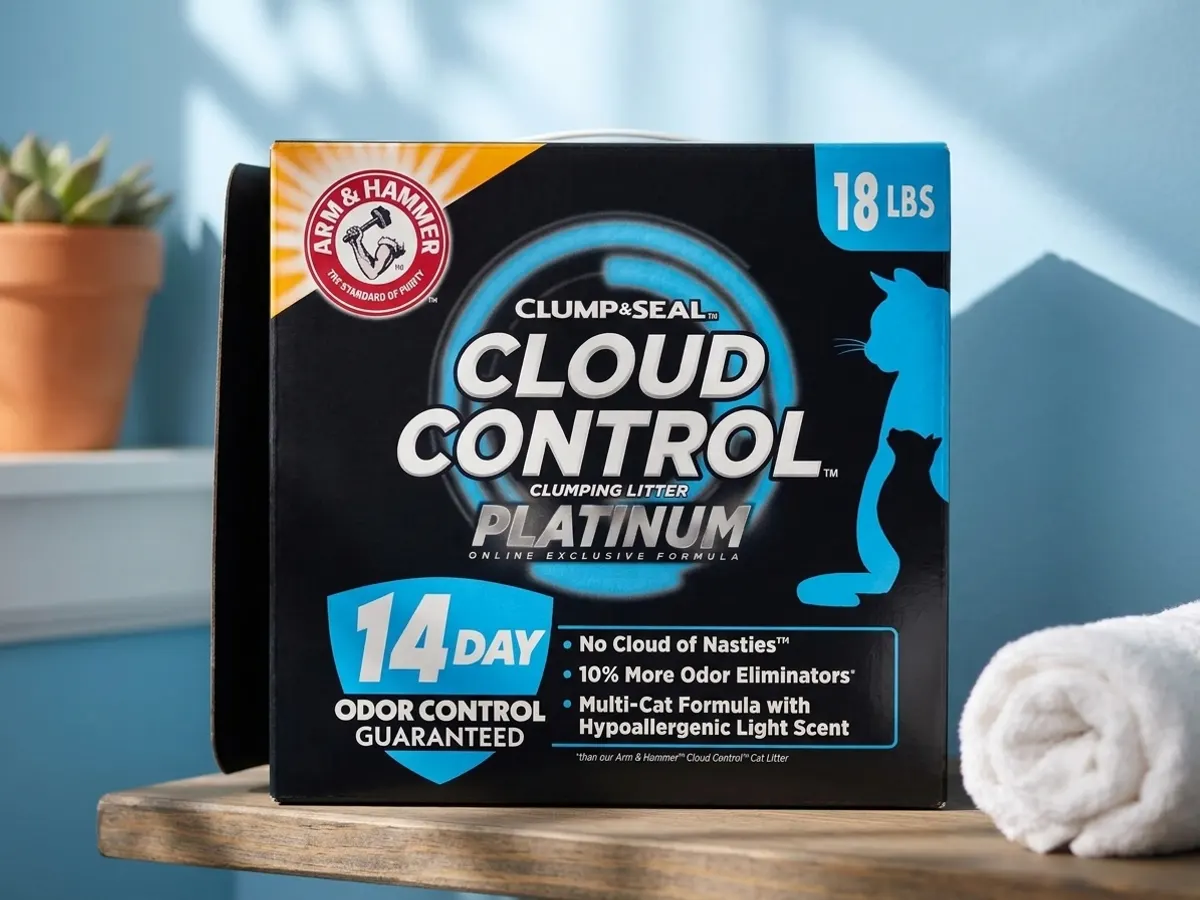 Get a FREE 34 lb Bag of ARM & HAMMER Platinum Cat Litter