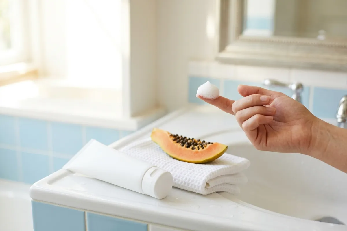 A gentle cleanser should lift makeup and oil without drying your skin.