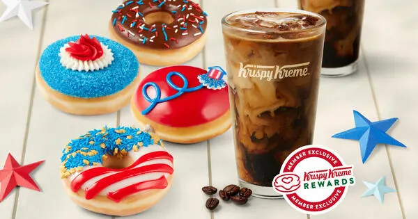 Krispy Kreme July Specials: Free Donut Every Tuesday & Iced Coffee Every Friday! — free sample: This July, Krispy Kreme is making your week even sweeter! Enjoy a free donut every Tuesday and a fre