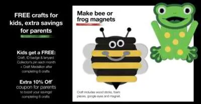 Arts & Crafts Fun, FREE Bee or Frog Magnets