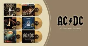 Win a AC/DC 50th Gold Vinyl: free sample: Three grand prize winners will receive a $100 e-gift card to the AC/DC Official Store and six limite