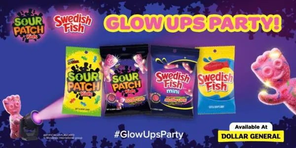 Your Party Just Got Sweeter, FREE Glow Kit with Sour Patch & Fish: free sample: Score a FREE Sour Patch Kids or Swedish Fish Glow Up Party Kit from Ripple Street! A total of 325 lu