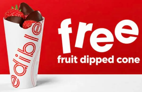 Claim a FREE Chocolate-Dipped Fruit Cone at Edible: free sample: ๐ Get a FREE Chocolate-Dipped Fruit Cone from Edible Arrangements! Sign up for the Edible Arrangeme
