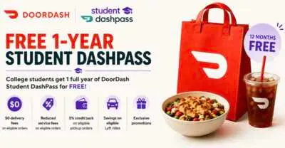 Students Can Enjoy FREE DoorDash DashPass for 12 Months, free sample