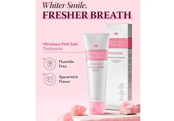 Go Fluoride-Free! Win Himalaya Pink Salt Toothpaste: free sample: 50 lucky winners will each receive a full-size tube of Himalaya Pink Salt HAP + Niacinamide Toothpas