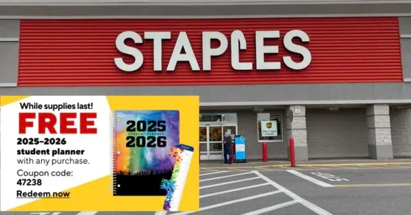 Staples is Giving Away FREE Student Planners, Don’t Miss Out!: free sample: Get a FREE 2025-26 Student Planner at Staples, just make any purchase to qualify! You can buy someth