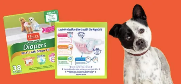 Tail-Wagging Offer: Free Hartz Disposable Dog Diapers & Male Wraps!: free sample: Hartz is offering free samples of their disposable dog diapers and male dog wraps. To participate, d