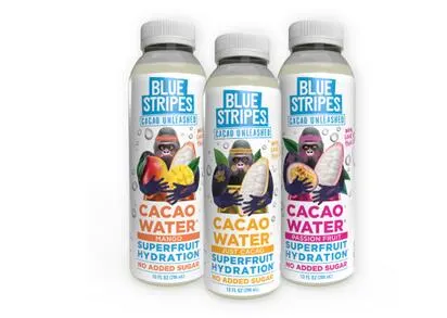 Cool Down with Free Blue Stripes Cacao Water, Rebate Included!: free sample: Blue Stripes Cacao Water offers a refreshing beverage made from cacao juice with added fruit flavors