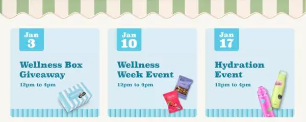 Free Target Wellness Box — One Day Only: Jan 3 — free sample: Target is hosting in-store events throughout January with free items and special perks for shoppers,