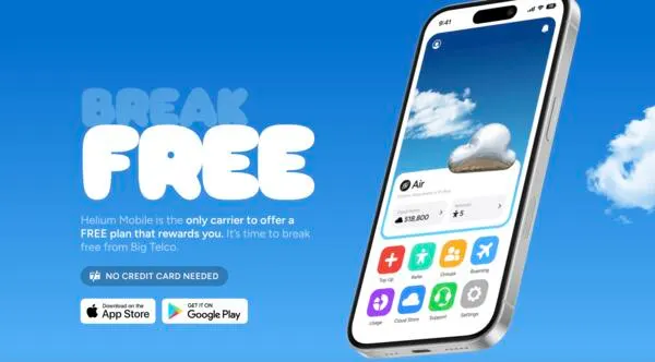 Helium Mobile Deal: FREE Plan, No Credit Card Required!: free sample: Plus, you can earn rewards just by using it. Collect Cloud Points, which are redeemable for gift car