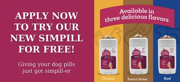No More Pill Struggles, FREE Vetality Twist & Lick SimPill for Your Dog!: free sample: Vetality is offering a free Twist & Lick SimpLL sample for dogs. This innovative pill concealer is d
