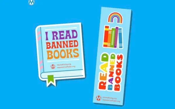 Support Literacy: Free 'Read Banned Books' Bookmark and Sticker!: free sample: This promotion offers a free "Read Banned Books" bookmark, designed to raise awareness about banned