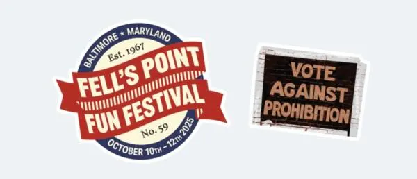Claim a Free 'Vote Against Prohibition' Sticker Today!: free sample: Sign up to receive a pair of free stickers: one featuring a vintage 2025 logo and the other a replic