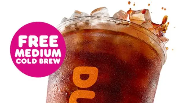 Free Cold Brew from Dunkin: free sample: Sign up for the Dunkin perks app and get a free medium cold brew. It's a super easy process to sign 
