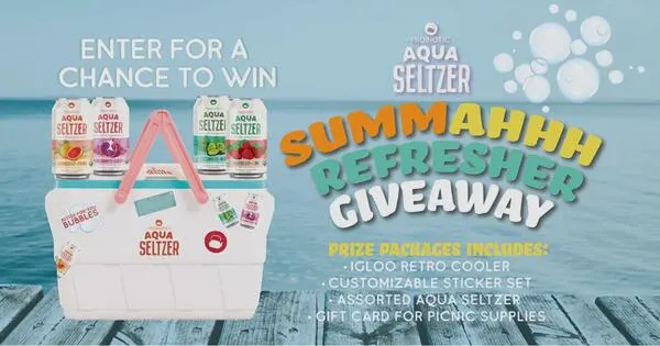 SWEEPSTAKE: Earn a Retro Igloo Cooler and a Gift Card from Aqua ViTea Kombucha: free sample: The Summahhh Refresher Giveaway by Aqua ViTea Kombucha provides a chance to win a Retro Igloo Cooler