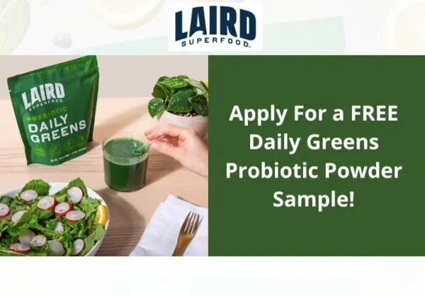 Laird Superfood Prebiotic Daily Greens Powder for Free: free sample: Get a free sample of Laird Superfood Prebiotic Daily Greens Powder. This offer is part of a sampling