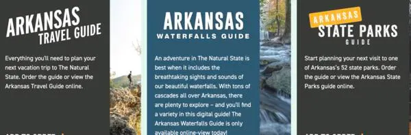 From Mountains to Waterfalls, Explore Arkansas with a Free Guide!: free sample: Travelers can claim a free Arkansas Trip Planning Guide, which offers insights into the state's top