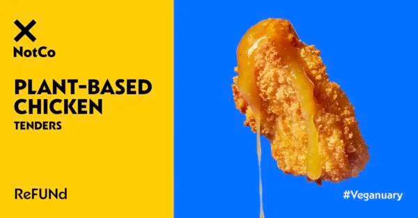 Your Next Favorite Meal: Free NotCo NotChicken Tenders ReFUNd!: free sample: Ripple Street is promoting NotCo's NoChicken Tenders, a plant-based chicken alternative, by offering
