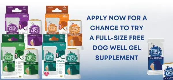Vet-Approved Dental Care, Free for a Limited Time!: free sample: Dog parents have the chance to try a full-size Vetality Twist + Lick supplement by applying through 